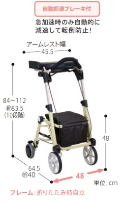 前腕支持型歩行車 シトレア WAW23